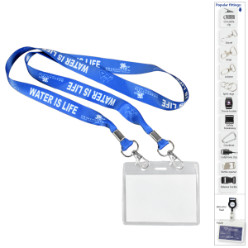 Dye Sublimation Open Lanyard with pouch | 25mm polyester